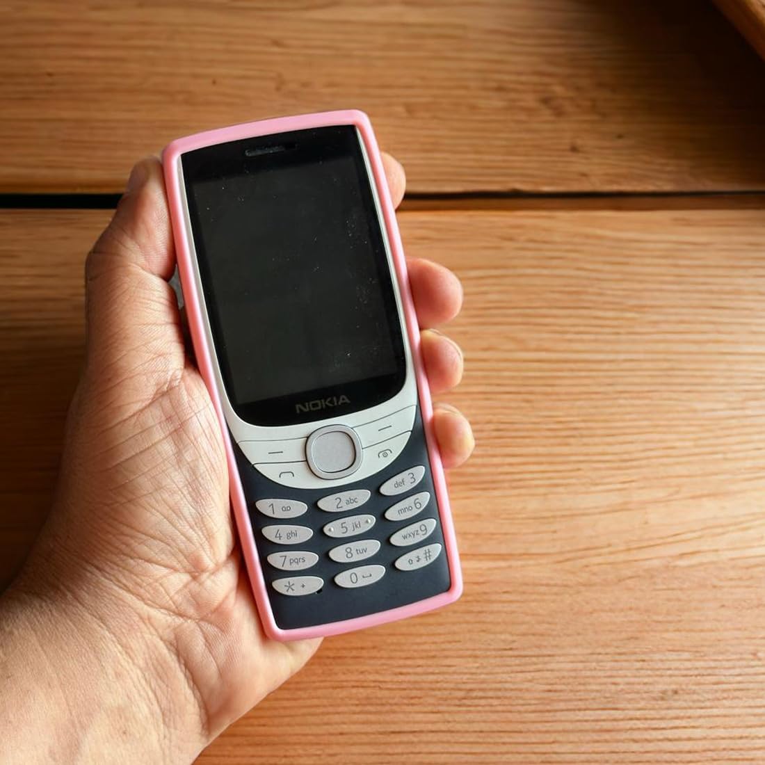 ZAOMA Premium Soft Silicon TPU Rugged Case Back Cover Compatible for Nokia 8210 4G - Rug (8210_Rug_BPINK)