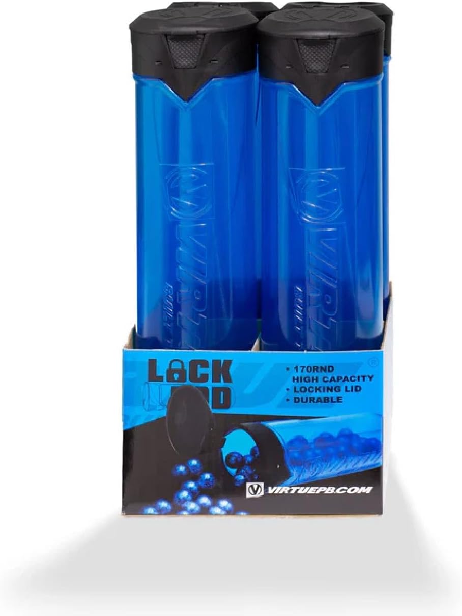 Virtue V2 Lock Pod - Blue - 170rnd Lock Lid Pod - 4 Pack