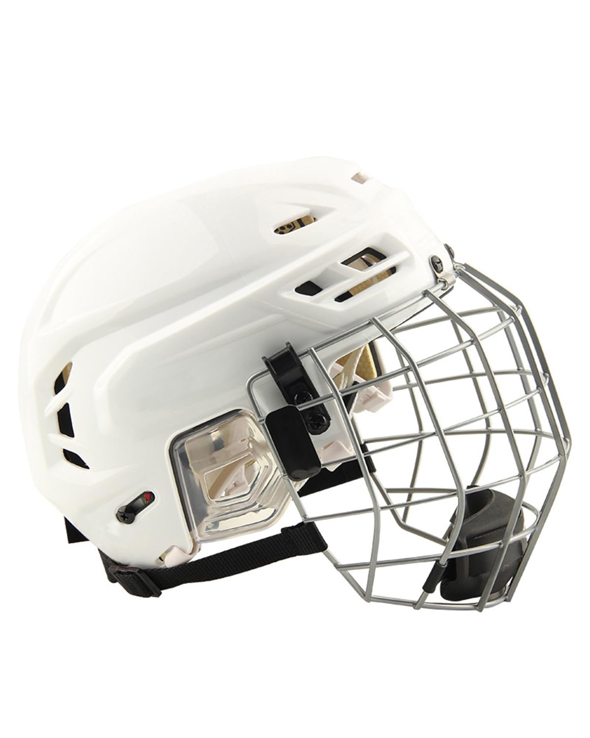 Photo 1 of Ice Hockey Helmet Breathable Hockey Helmet with Cage for Youth Adult (White, Small)