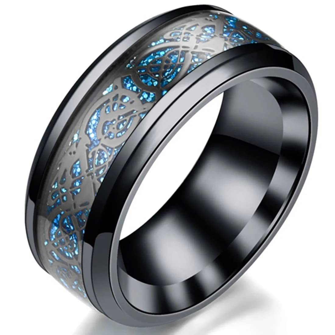 Vientiq Men's Stainless Steel Western Style Band Rings Collection for Men/Boy's