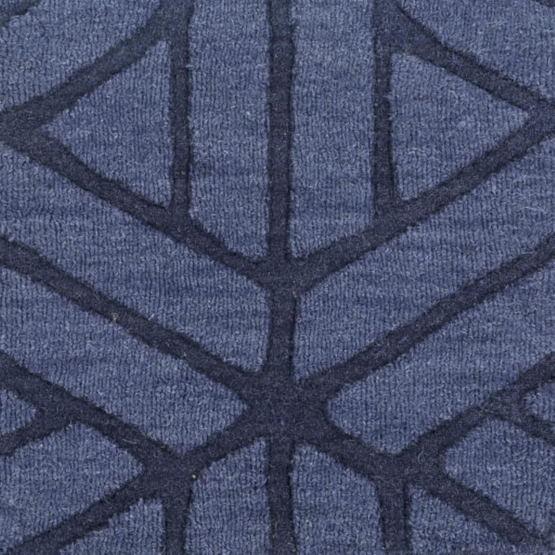 Image of Hand Tufted Modern Design Exported Collection High Low Pattern Wool Carpet for Living Room, Bedroom & Hall (Blue Q, 5 x 8 Feet)