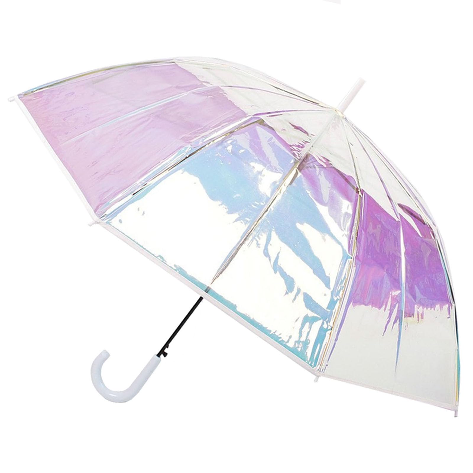 ThreeH Large Rain Umbrella Colorful in the Sun Semi-transparent Design for Weddings Travel and Outdoor Events