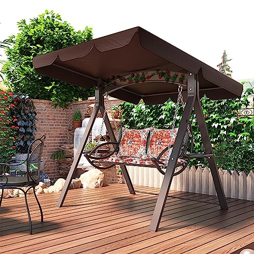 Toengs 18 X 18 Inch Boho Throw Pillow Covers Set Of 4 Outdoor Orange Linen Pillow Covers Bed Decorative Couch Pillow Covers - Bohemian Ethnic Design Vintage Pattern Rust Coral Floral Square Pillowcase #TOP7