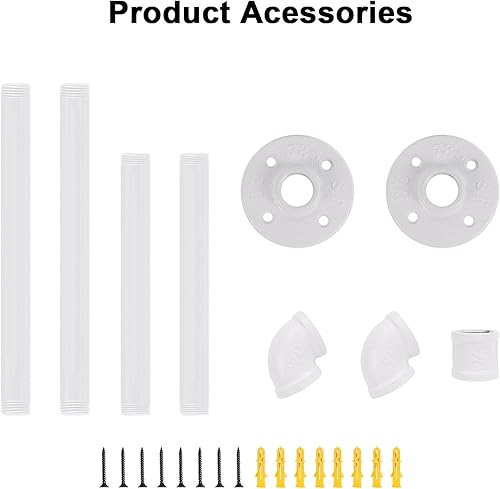 Miniatura 8 de Barra de hierro industrial para colgar ropa, para colgar ropa, para montar en la pared, perchero resistente para dormitorio, cuarto de lavado,