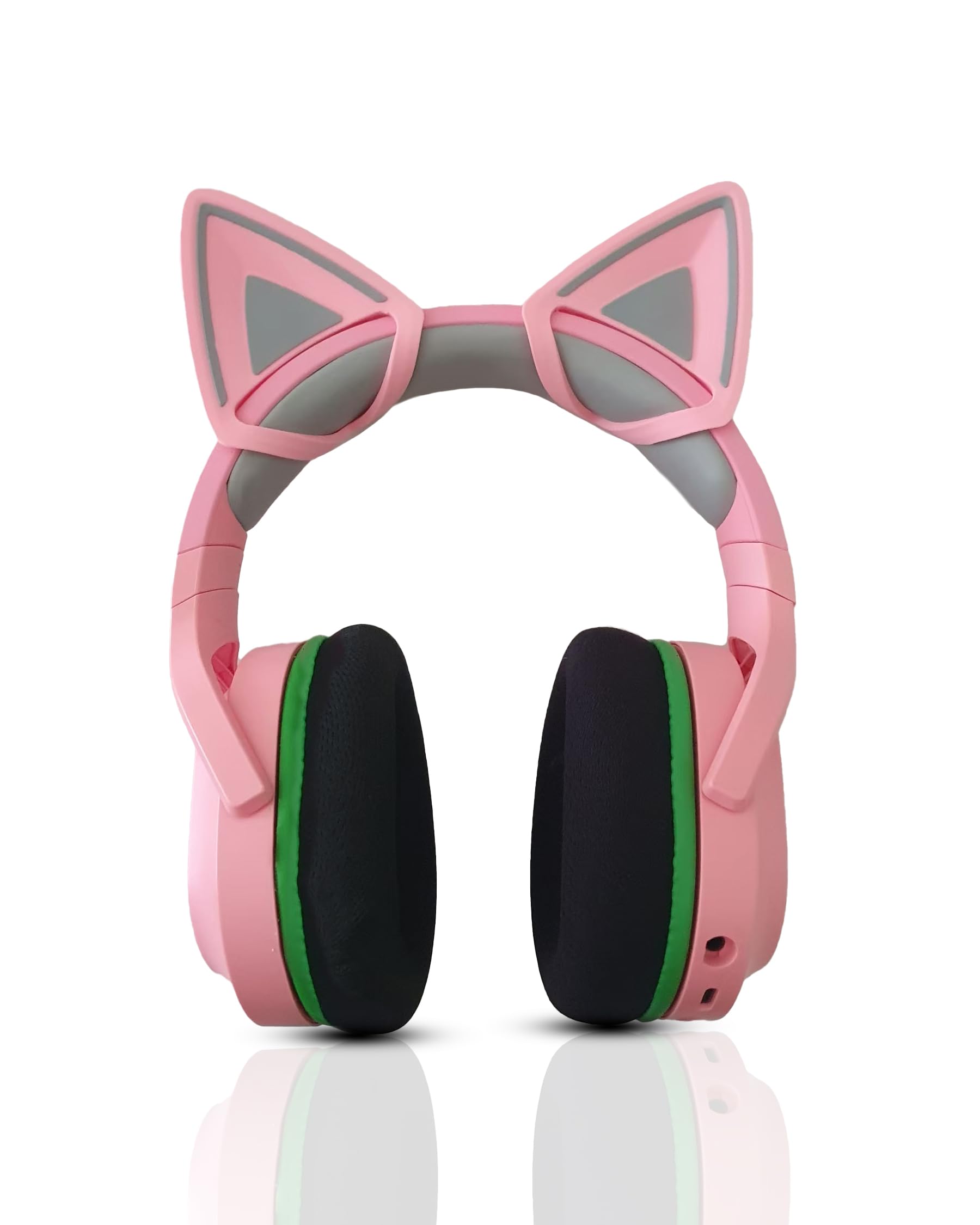 FineUsea Cute Cat Ears/Kitty Ears for Razer BlackShark V2 / V2 X / V2 Pro/Kraken Line/Barracuda/Opus/Opus X Gaming Headphone, Gray & Pink