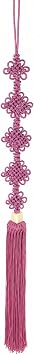 5-Tier Chrysanthemum Knot Norigae - Traditional Korean Long Maedeup Pendant Ornament - Four Colors Hanbok Tassel Bag Charm Pink