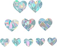 Vista 9 de GORGECRAFT 8 calcomanías estáticas de estrella para ventana, anticolisión, para evitar pájaros, calcomanías de alerta, no adhesivas, película