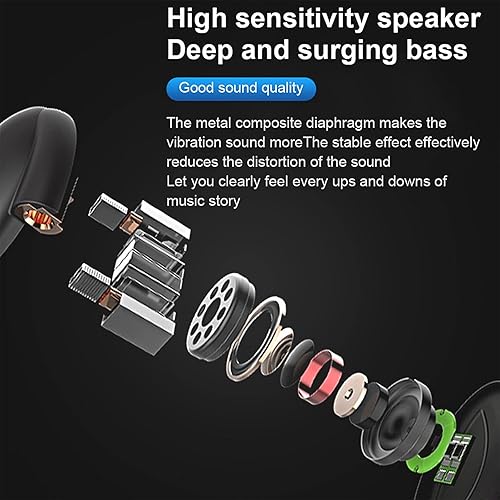 Miniatura 3 de OAVQHLG3B Auriculares inalámbricos Bluetooth Auriculares inalámbricos BT Auriculares estéreo intrauditivos deportivos con micrófono Auriculares