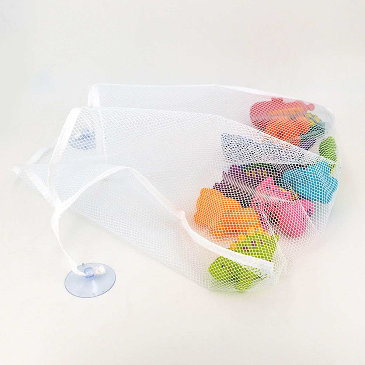 DEALPEAK Toy Storage Hanging Mesh Bag Baby Bath Net with Suction Sucker Mount Shower Toy Organizer for Bathroom (Size : 3545cm)