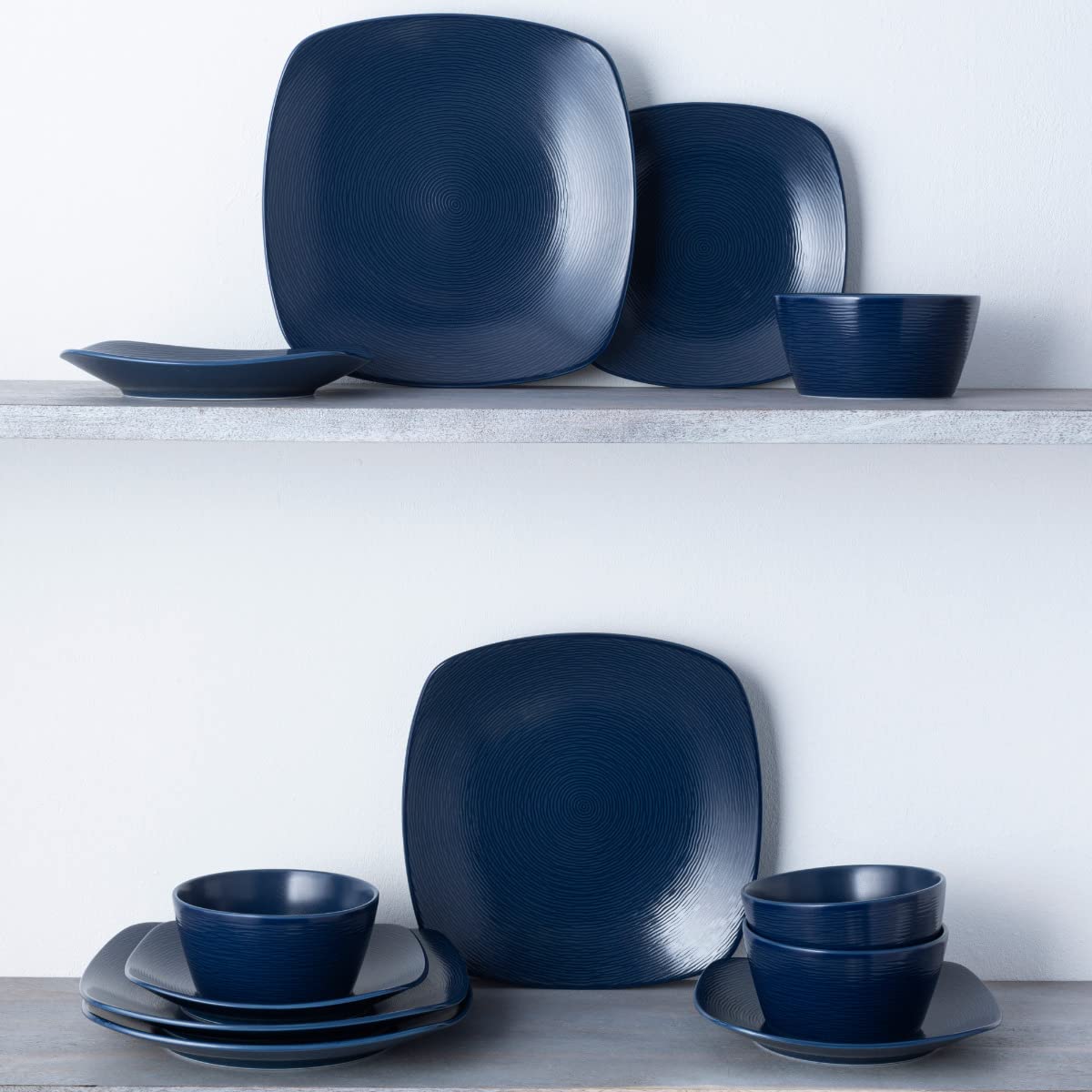 Amazon.co.jp: Noritake Colorscapes ネイビー・オン・ネイビー