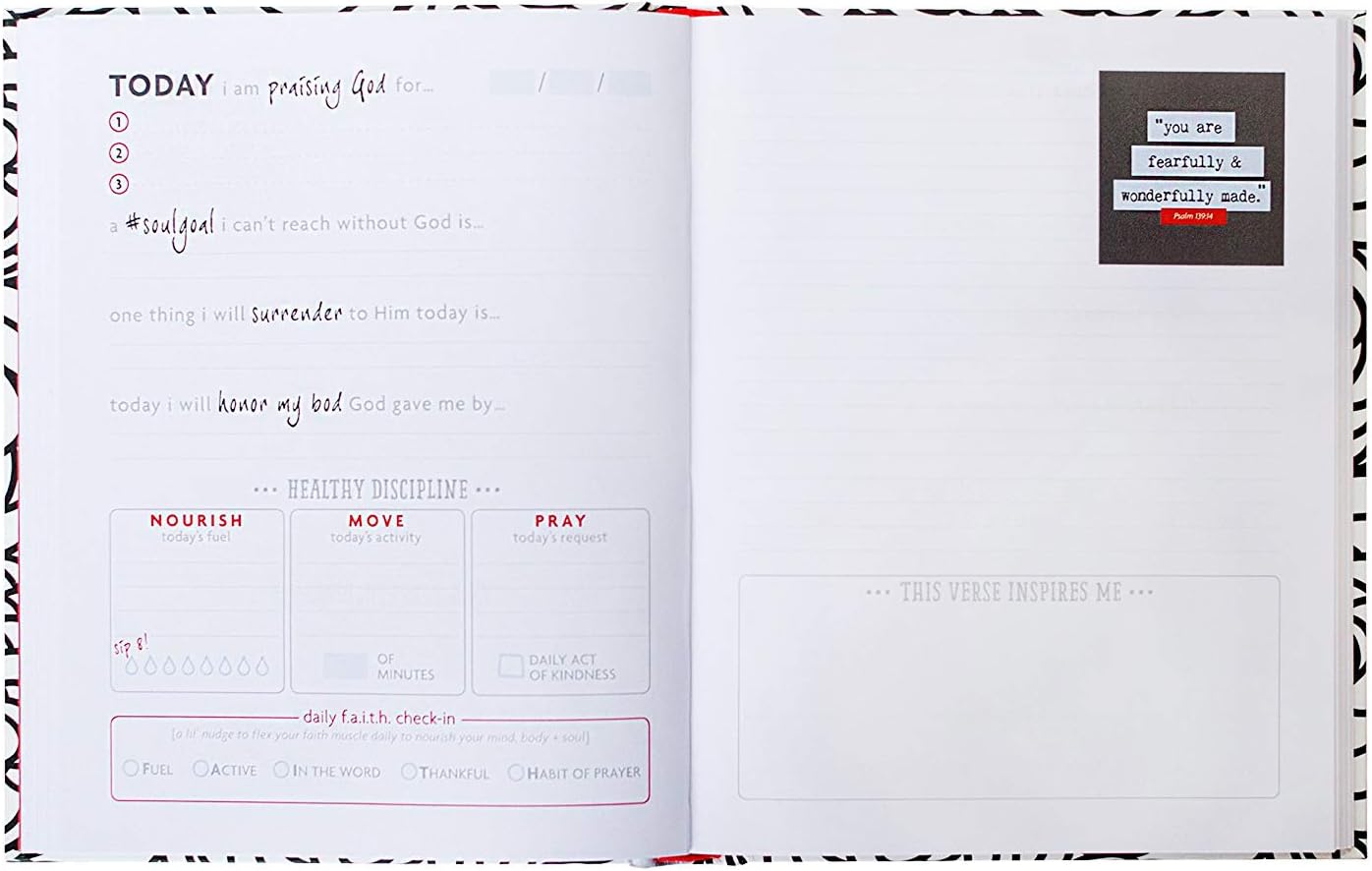 Fitlosophy Fitspiration Faith Journal: 16-Week Guided Fitness, Prayer, and Gratitude Journal