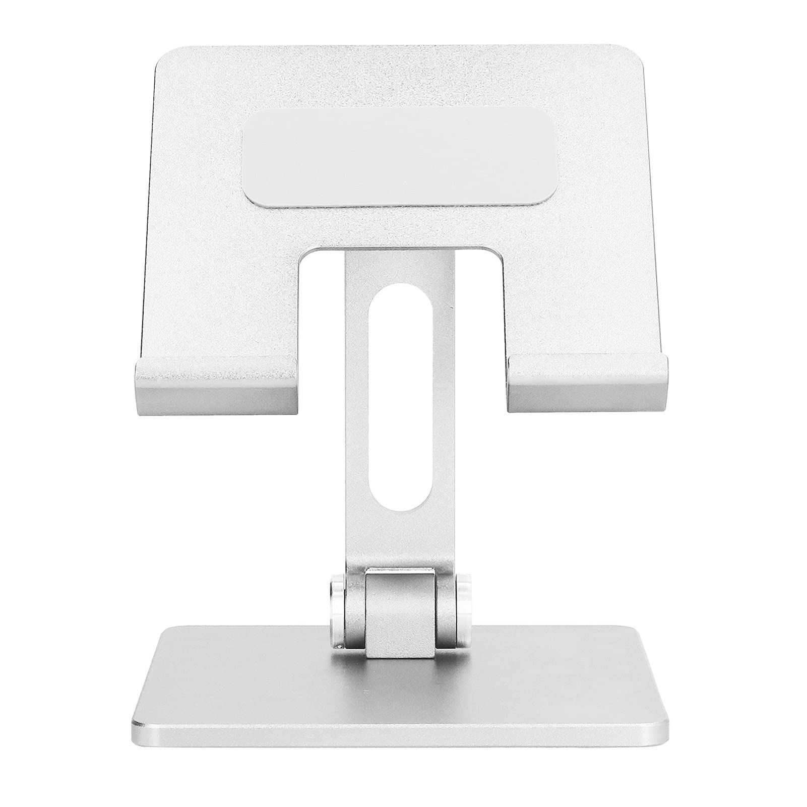 Regulowany stojak na telefon Uchwyt na tablet Stop aluminium Ergonomiczna konstrukcja Antypoślizgowa podstawa silikonowa Szeroka kompatybilność Do biura W domu Sypialnia 561 g (Srebrny)