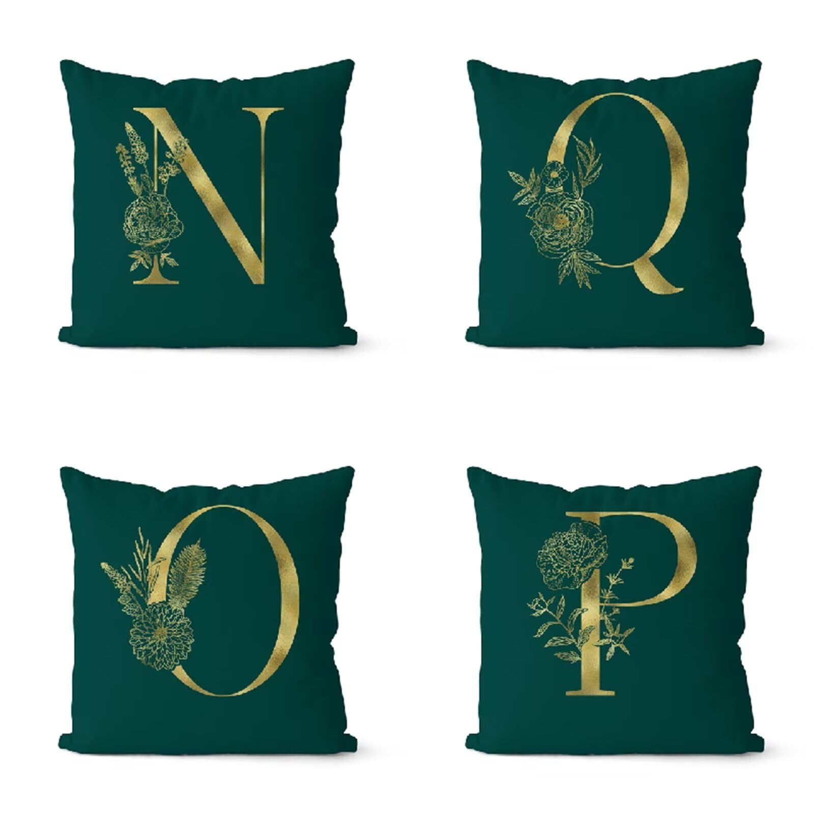 Federe Cuscini Divano 65x65cm,Set di 4 Lettere gialle Cuscini per Divano,Quadrato Doppio Lato Morbido Esterni Copricuscini Divano,per Divano Soggiorno Sedia Letto Decorativo Cuscini Divano ZW1-383