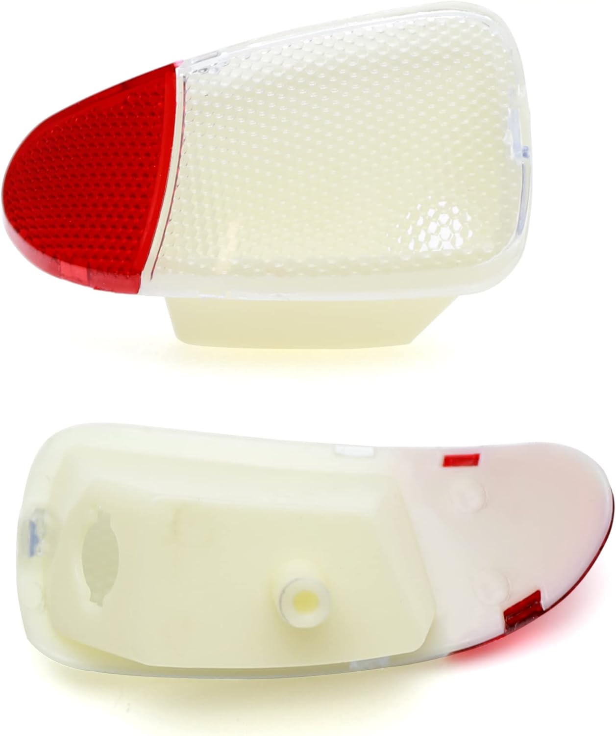 iJDMTOY Set of LH/RH Clear/Red Combined Lens Side Door Courtesy Lamp Housing Assemblies Compatible With Ford 1997-2003 F150, 1997-1999 F250 Light Duty