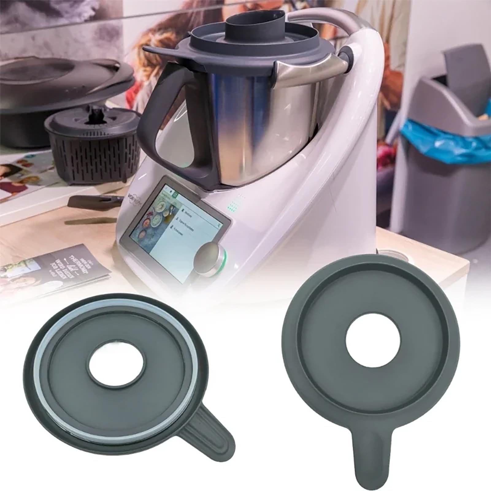 Pokrywka garnka do mieszania Thermomix TM5/TM6 Uniwersalna do miski do gotowania Vorwerk - wizualnie mały otwór