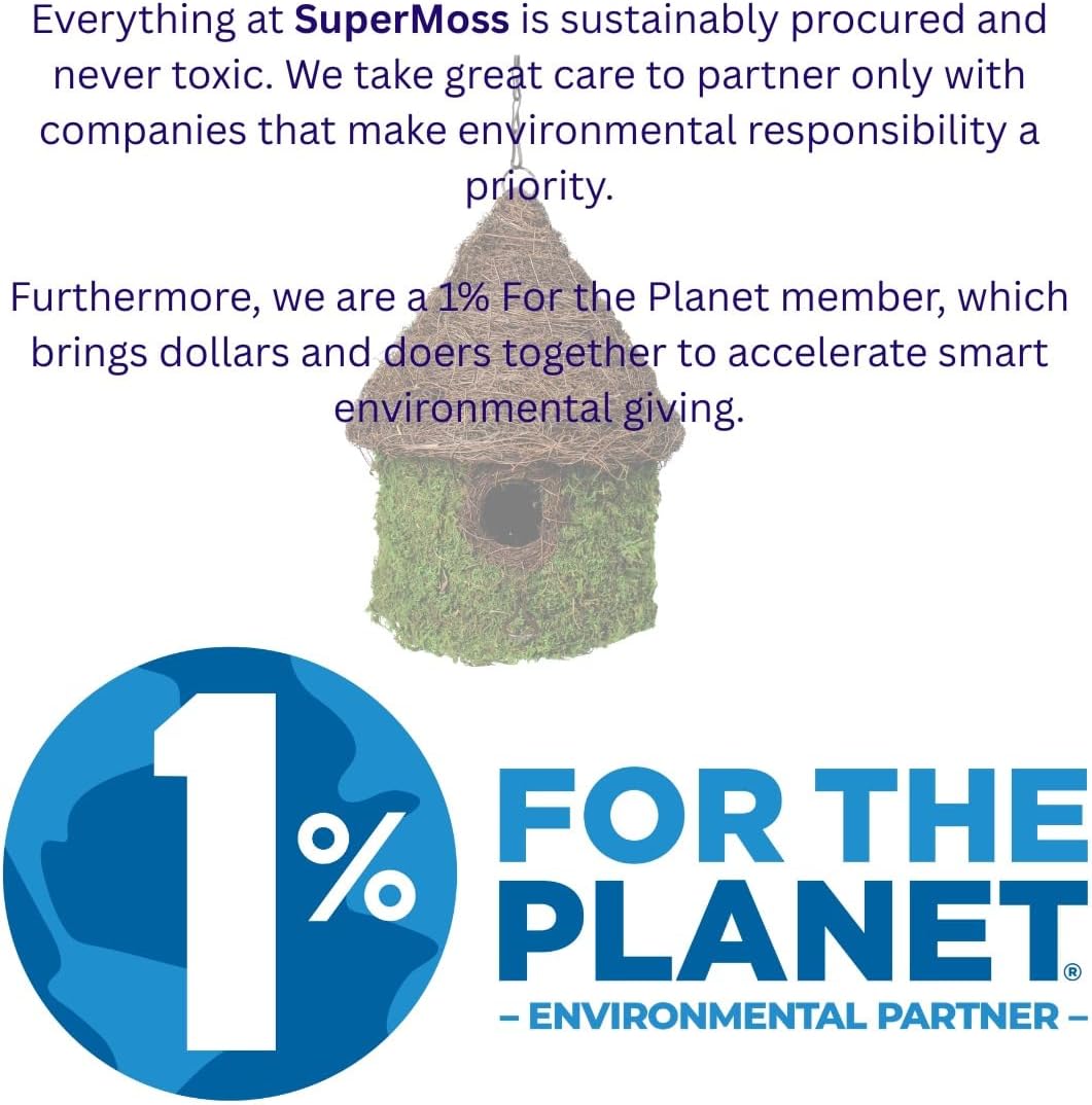 SuperMoss (56053) Bungalow Woven Birdhouse Medium, 9.5" by 10.5", Fresh Green