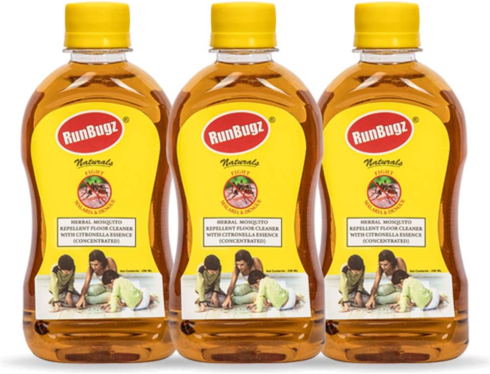 Mosquito Repellents Natural Floor Cleaner Liquid Just Mop Herbal Floor Cleaner Liquid, Natural Disinfectant & Insect Repellent, (Make 6 Litre From 250 ml) (Pack Of 3)