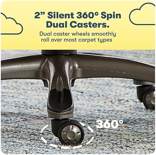 Miniatura 21 de Serta Silla de computadora ergonómica ajustable para oficina ejecutiva con almohadas corporales en capas, borde de asiento de cascada, cuero Blanco