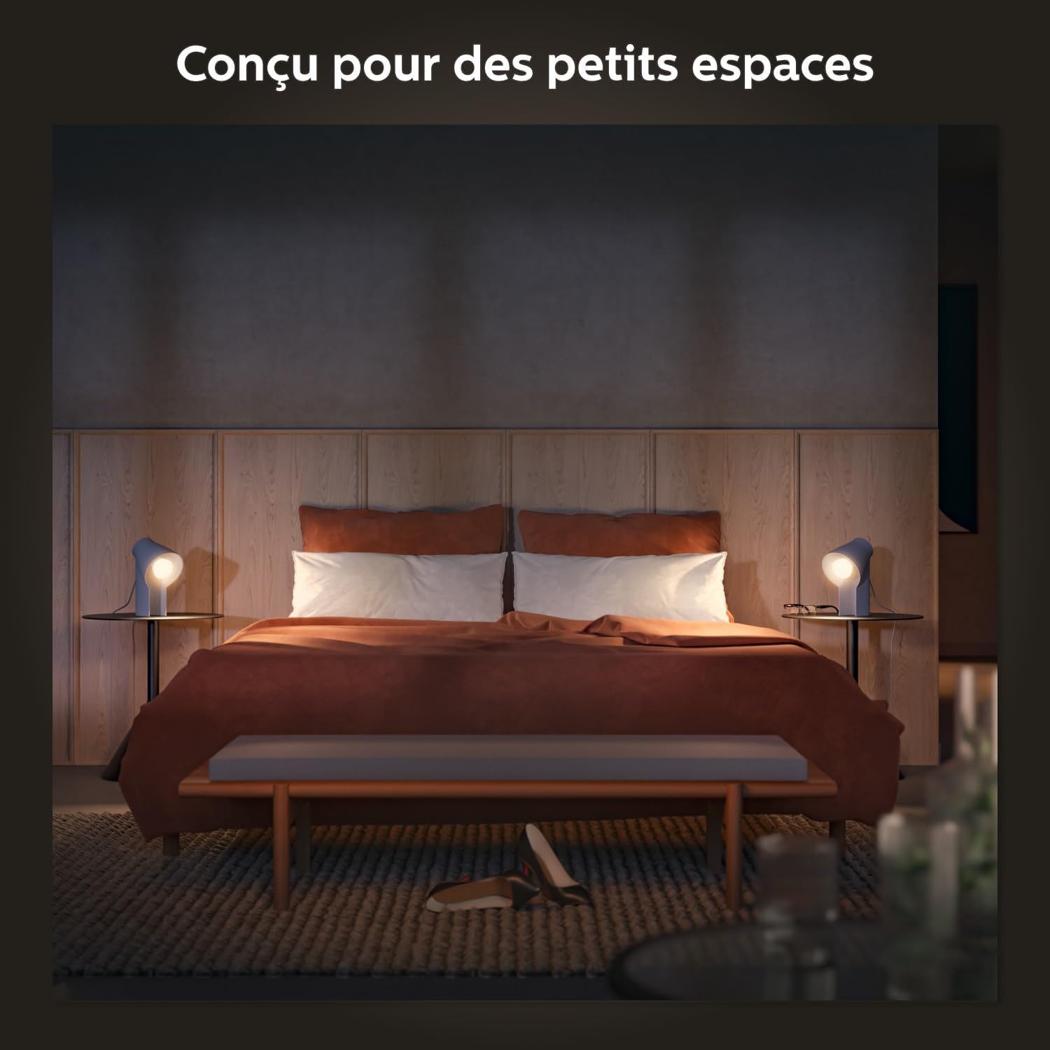 Philips Hue White Ambiance, ampoule LED connectée E27, équivalent 60W, 800 lumen, Pack de 4, compatible Bluetooth, fonctionne avec Alexa, Google Assistant et Apple Homekit