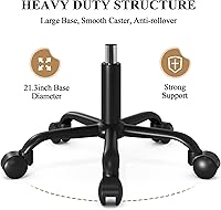 Vista 5 de SHA CERLIN Taburete con ruedas giratorio, silla de salón de belleza, taburete de dibujo ajustable, taburete de masaje médico para tatuajes, spa