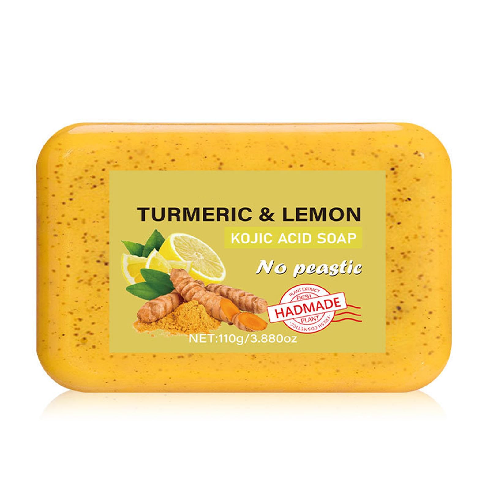 Kojic Acid and Turmeric Soap, Turmeric Soap For Face&Body, Tumeric Bar for Dark Spots Hyperpigmentation, Smooth Skin