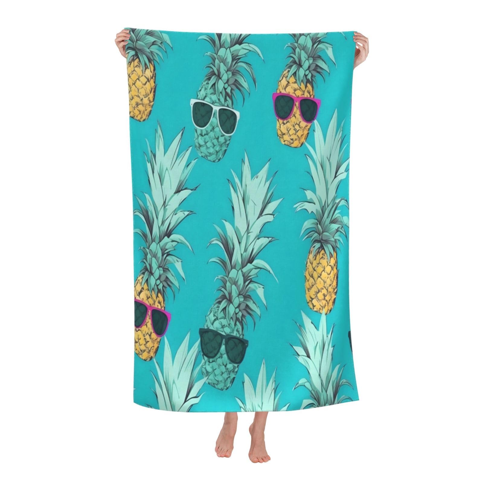 LSRCPD Beach Towels Pine Swim Swimming Camping Bath For Men Adults 80X130Cm