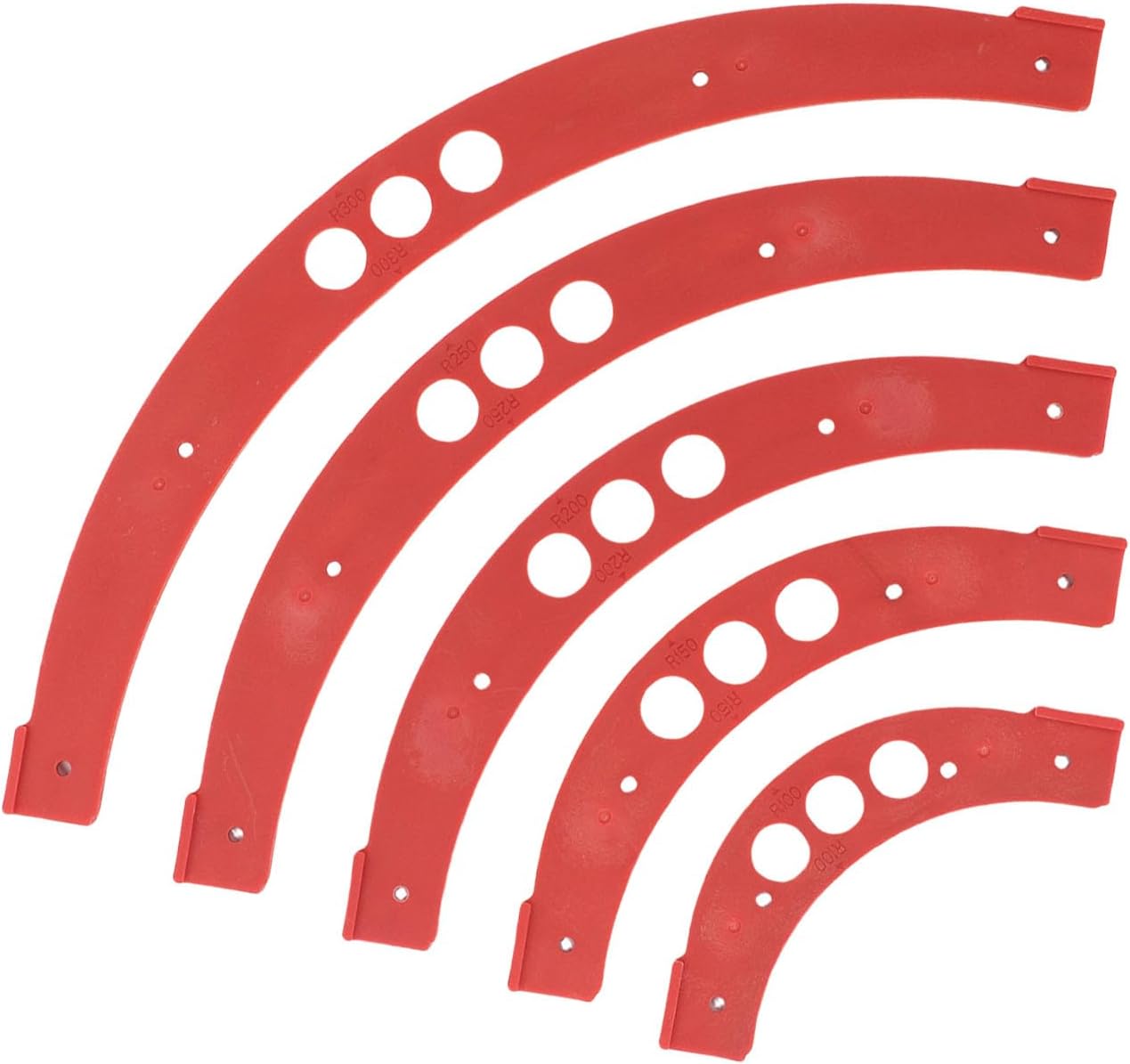 Aramox Router Corner Radius Template with Accurate R100 R150 R200 R250 R300 Markings for Furniture Door Window Woodcraft