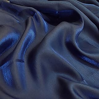 Yimihua 150 Cm De Ancho Tela De Raso Forro De Tela para Vestidos De Novias Fundas Artesanías Vestidos Blusas Ropa Interior Vendido por 1 Metro (Color:Azul Oscuro)