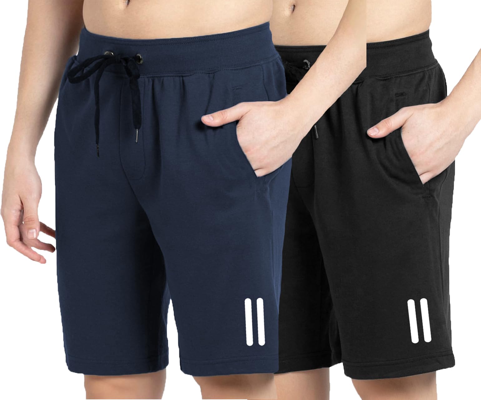 West Gate Clothing Plus Sizes Men's Cotton Knee Length Shorts | Casual and Night Wear Mens Shorts | A1