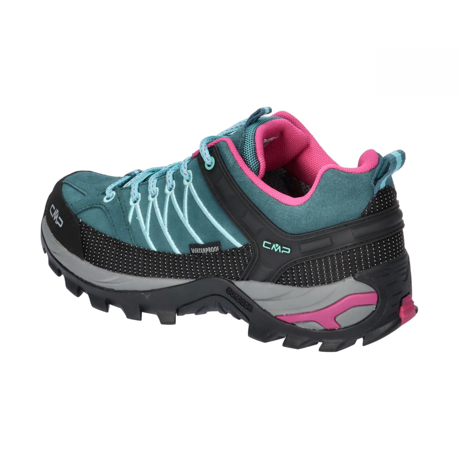 CMP Rigel Low Wmn Trekking Shoes Wp Damen Wanderschuhe, Dunkelblau Hellblau Deep Lake Acqua, 42 EU