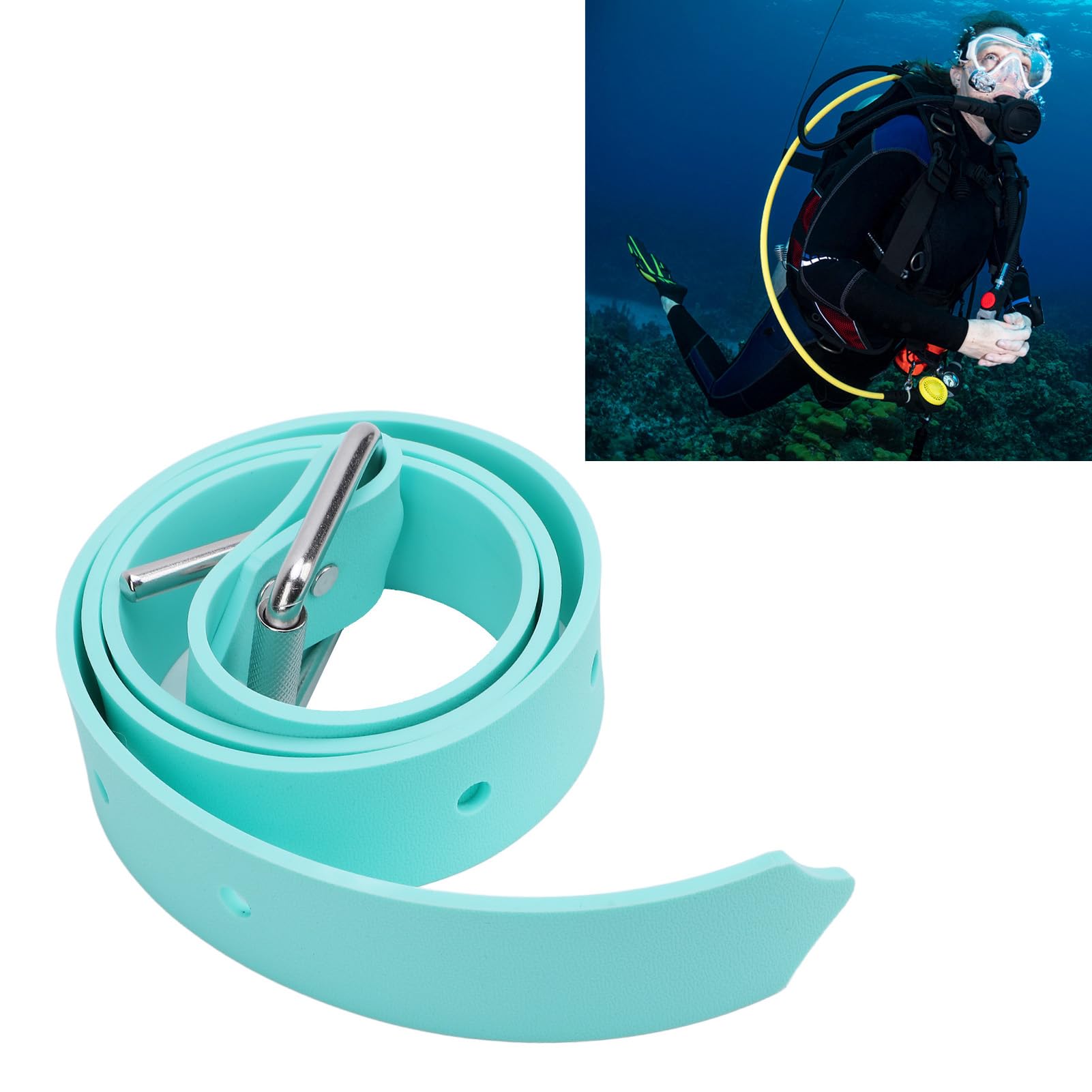 POENVFPO Cintura Pesi Sub, Regolabile Impermeabile Cintura Subacquea Acciaio 316 for Immersioni Profonde Fotografia Subacquea addestramento Rescue