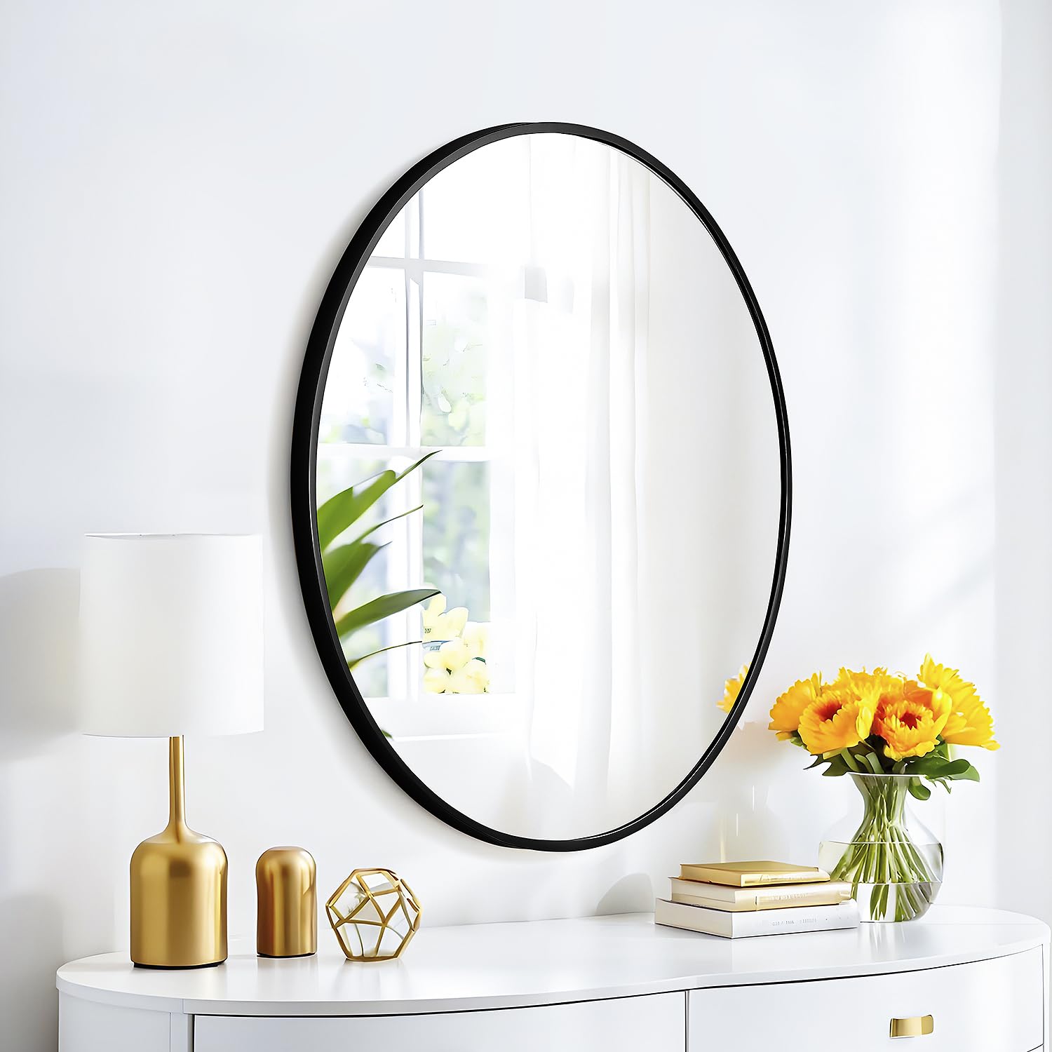Amazon.com: SCWF-GZ 20x30 Oval Mirror Round Full Length Wall
