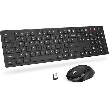 Trueque Silent Wireless Computer Keyboard and Mouse Combo
