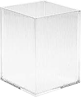 Pbf Suporte de caneta de acrílico transparente para mesa | Suporte de lápis transparente | Suporte de pincel de maquiagem de acrílico para penteadeira | Organizador de canetas | Suporte de marcador de