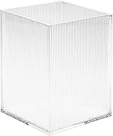 Pbf Suporte de caneta de acrílico transparente para mesa | Suporte de lápis transparente | Suporte de pincel de maquiagem de acrílico para penteadeira | Organizador de canetas | Suporte de marcador de
