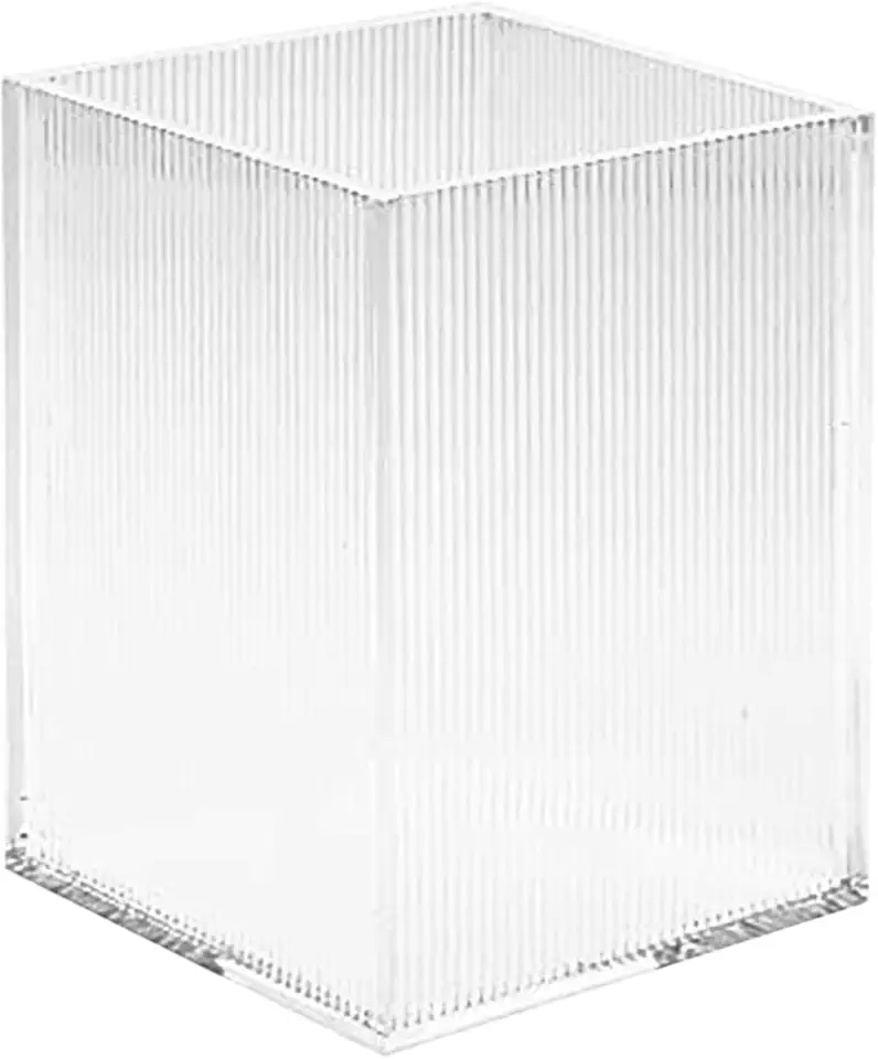 Pbf Suporte de caneta de acrílico transparente para mesa | Suporte de lápis transparente | Suporte de pincel de maquiagem de acrílico para penteadeira | Organizador de canetas | Suporte de marcador de