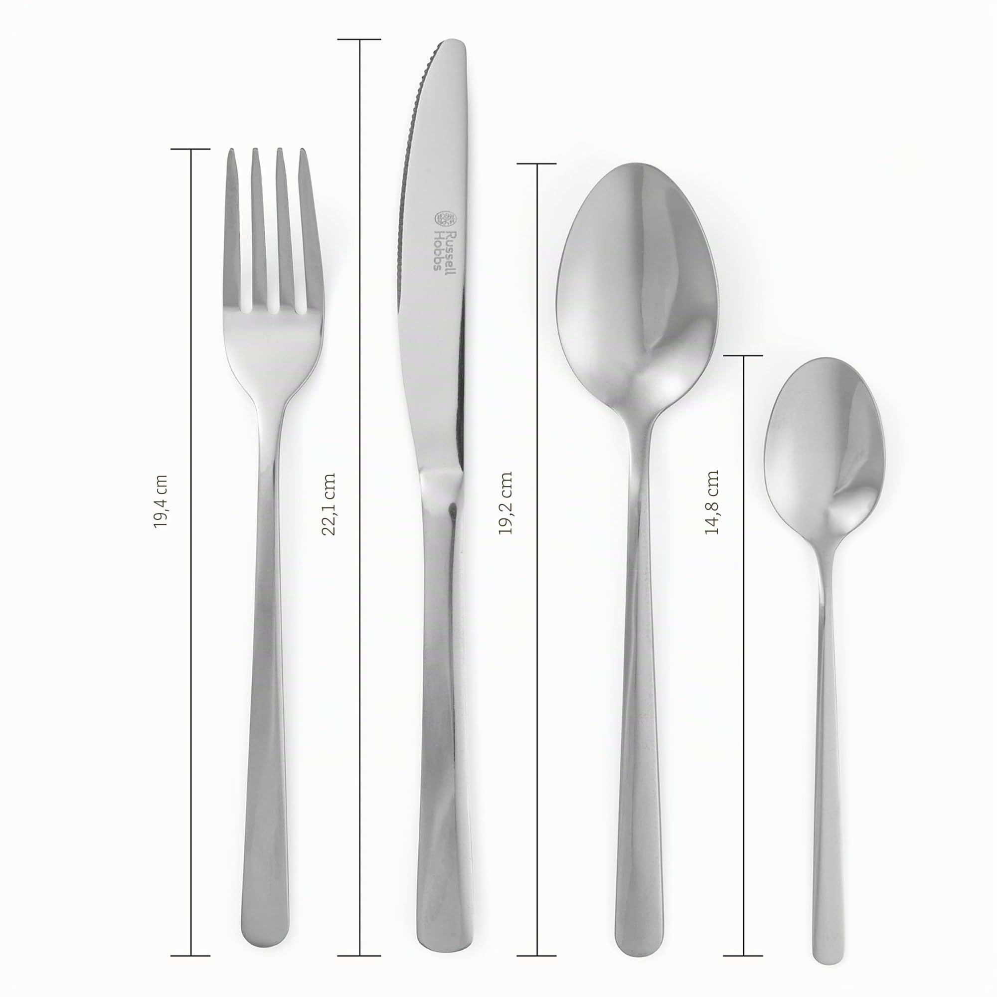 Russell Hobbs®RH00023 - Set di posate Deluxe Vienna, 24 pezzi, acciaio inossidabile, garanzia 15 anni