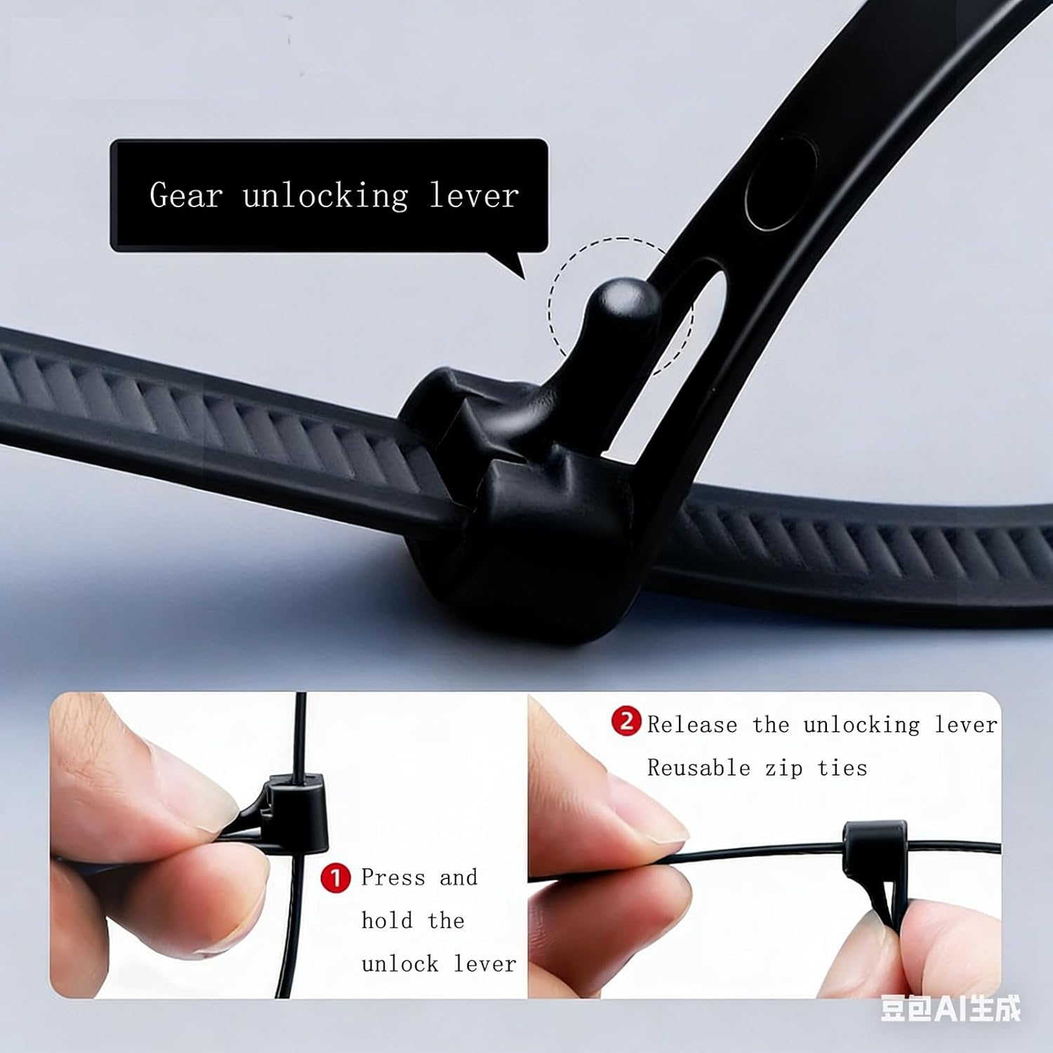 reusable zip ties heavy duty 14 inch Cable Ties Black Releasable Zip Toes 60 Pack 80lb Tensile Strength Nylon Tie Straps By WANGFA