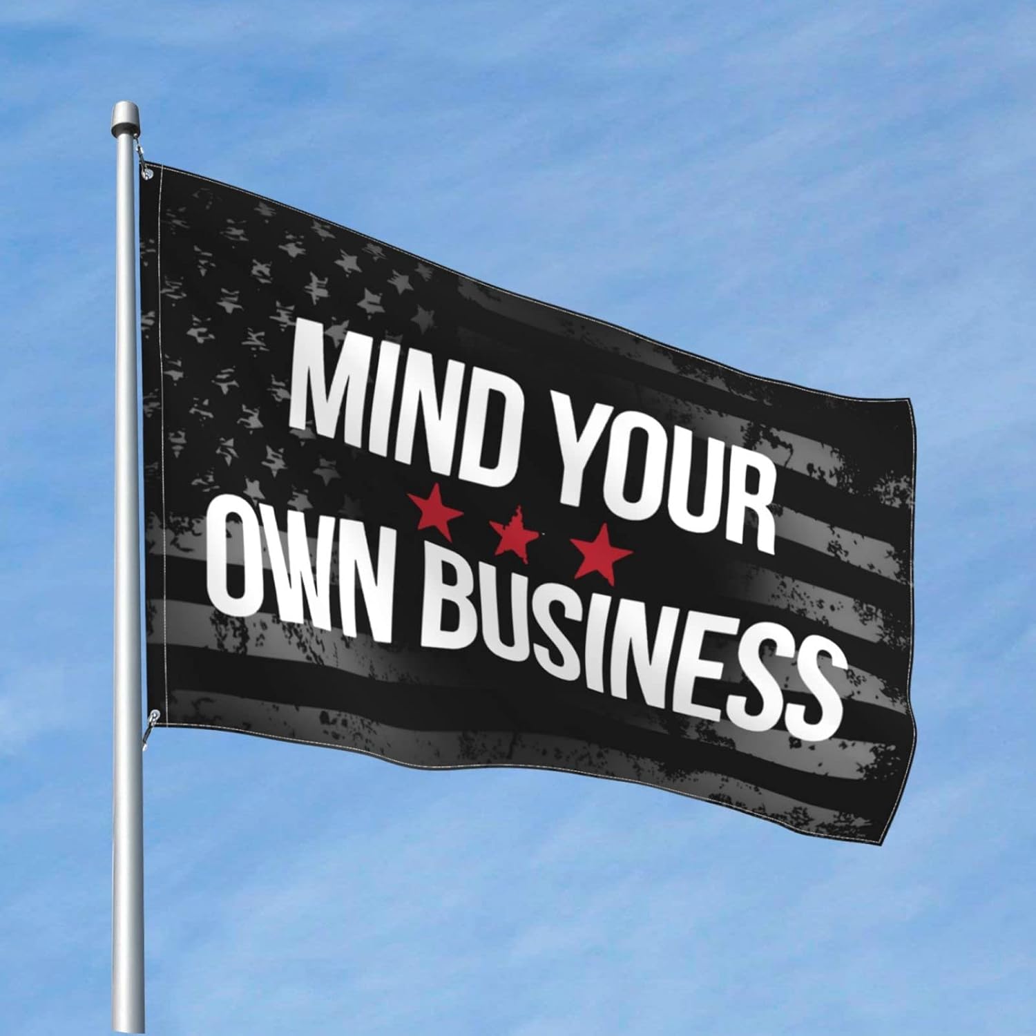 Mind Your Own Business Flag 4X6 Feet - Vivid Color and Fade Proof - Outdoor Flag Garden Flag House Flag with Grommets