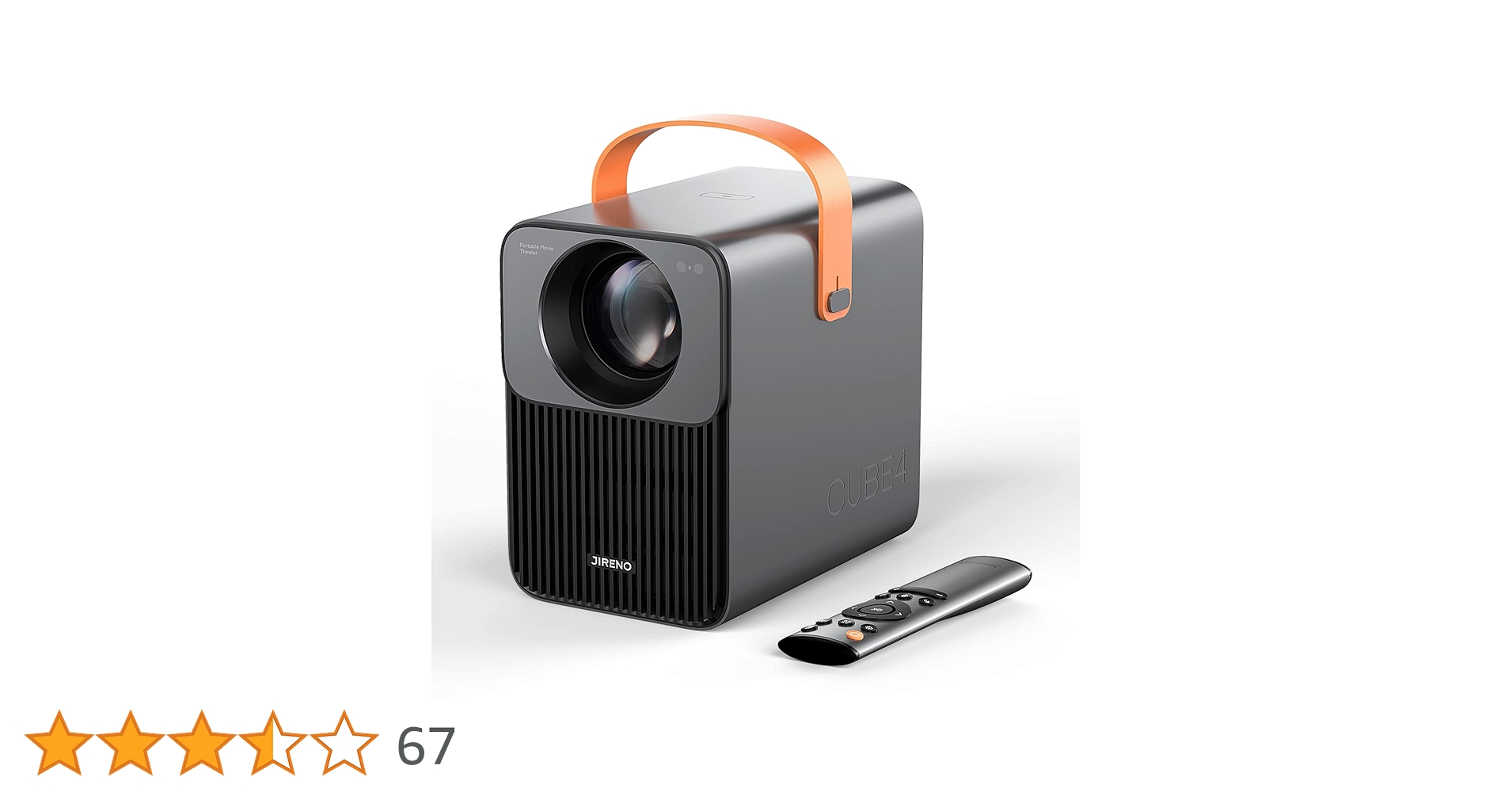 Jireno Projector 500ANSI Lumens, 1080P Full HD, Projector