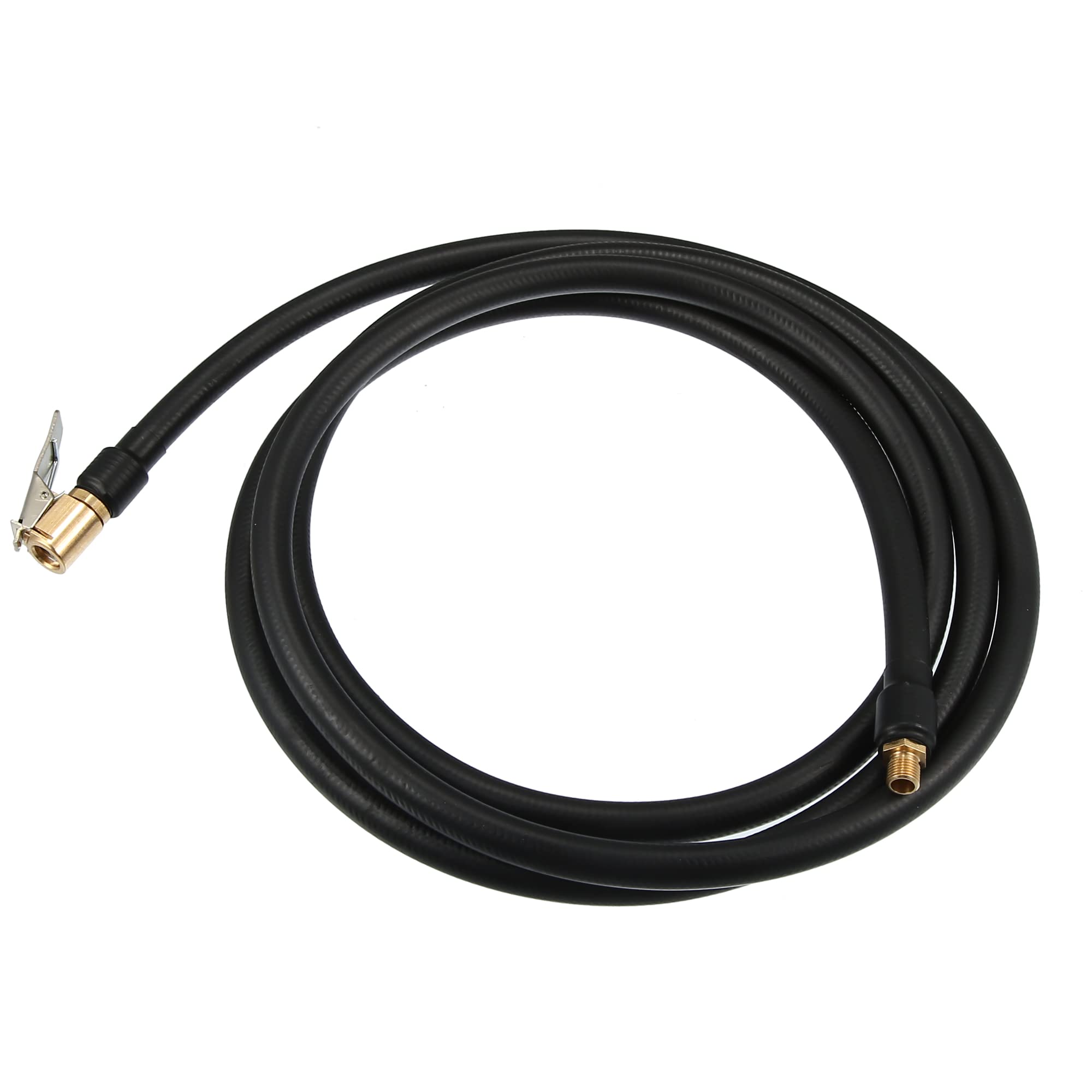 QUARKZMAN Prolunga Tubo Flessibile per Gonfiatore Pneumatico 1 Pezzo | Materiale Rame Gomma, Lunghezza 2m, Filettatura M8x0.8, Diametro 12.6mm, Per Moto Bici, Clip Valvola, Tenuta Stagna