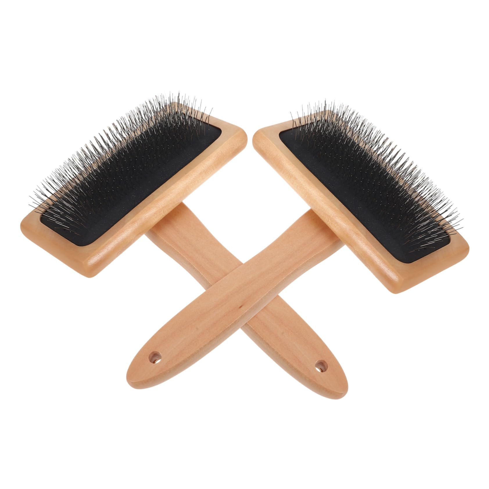 ERINGOGO Diy Art Craft Project Accessory Pcs Wooden Handle Felting Brush for Wool Craft