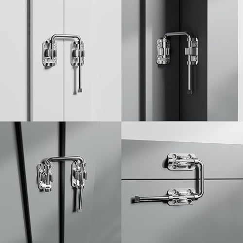 Miniatura 2 de ETEKJOY Cerradura de bucle para puerta corrediza de patio de 2-38 pulgadas en forma de U para ventana, granero, jardín, valla, cobertizo, garaje,