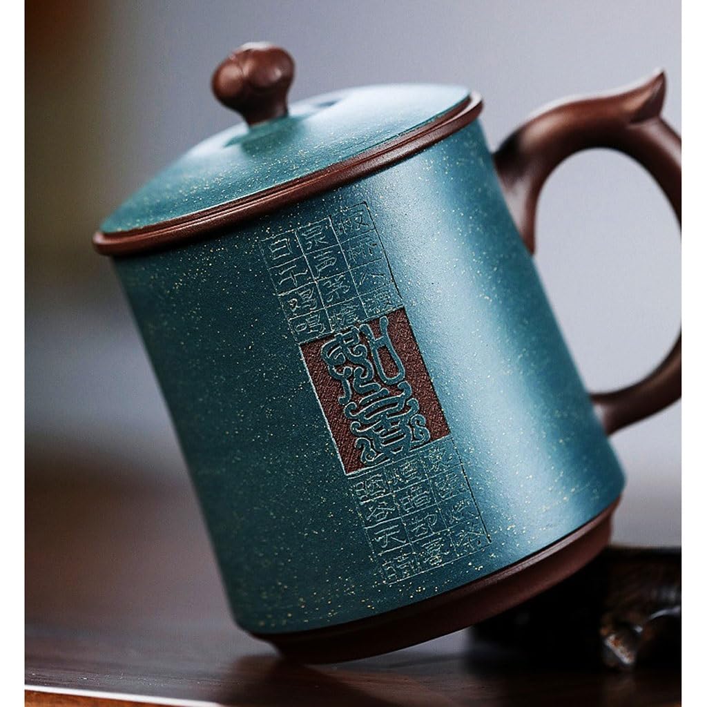 Matcha Filiżanki Domowy Kubek z Uchwytem Fioletowy Piasek Kubek Ręcznie robiony Kubek Do Herbaty 460 ml Popołudniowa herbata Fortune Study Kubek do herbaty Zestaw do herbaty Kubek do herbaty