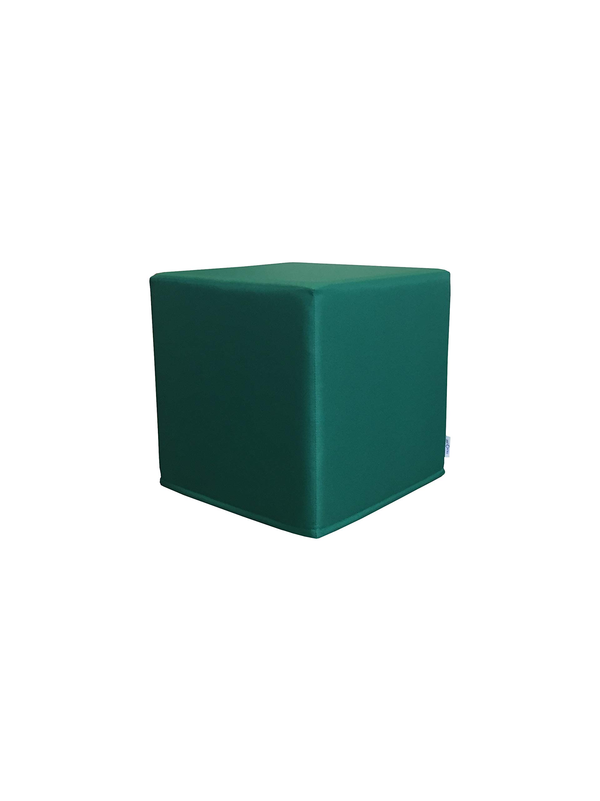 Pouf VERONA 45 Ottoman Hocker Footstool Seat for Children, Green, 45cm x 45cm x 45cm