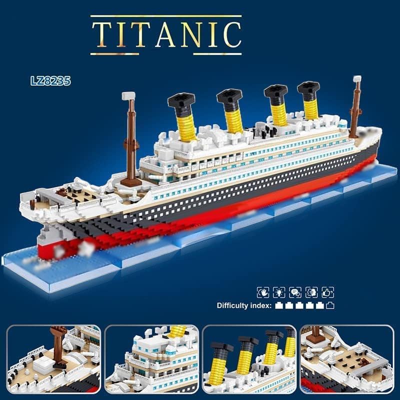 Titanic Model Building Block Set, 4404Pcs Cruise ship Titanic Boat Model Building Kit Not Compatible with Creator Expert 10294 - Image 2