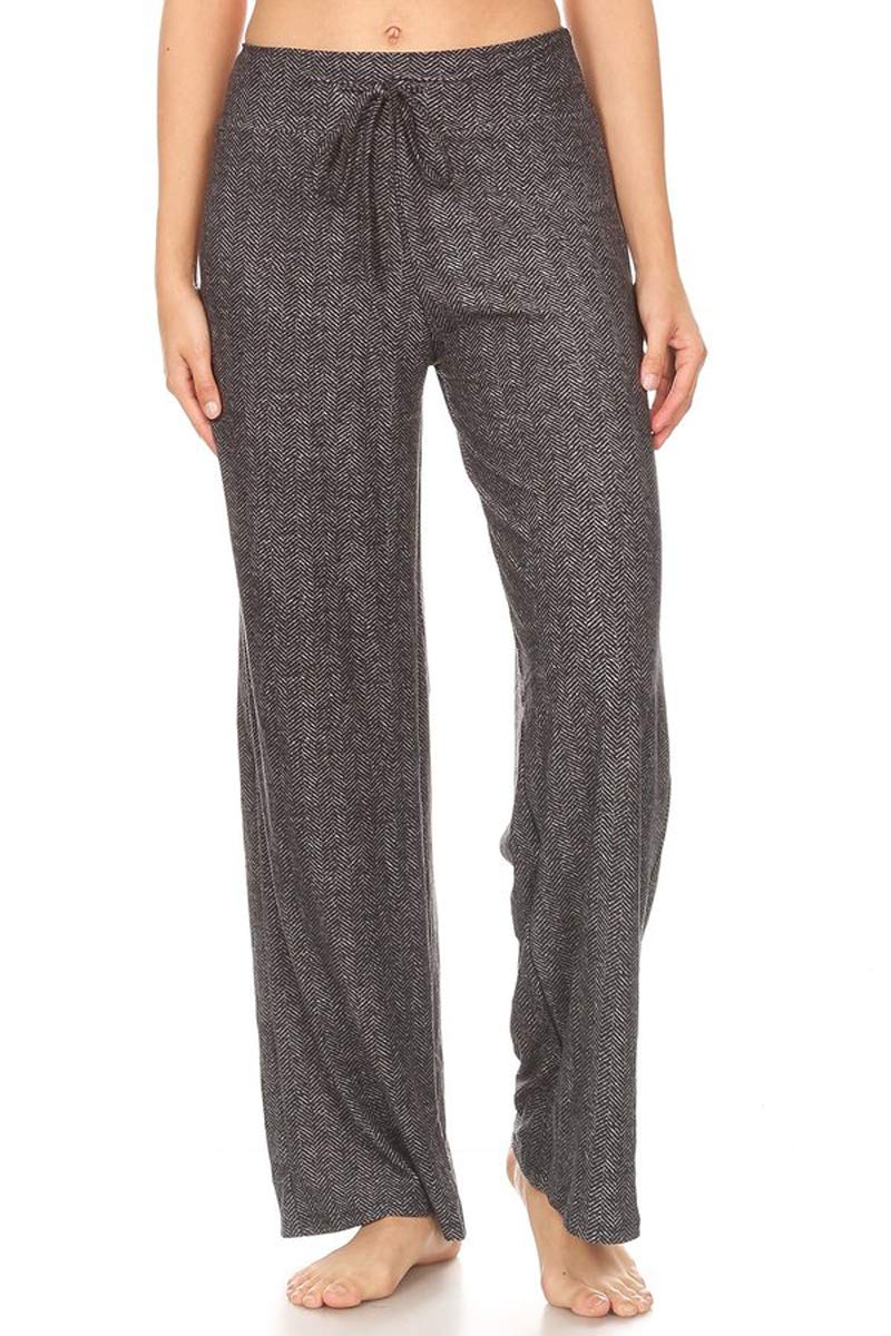 Leggings Depot Women's Wide Leg Drawstring Pajama Pants for Lounge, Sleep