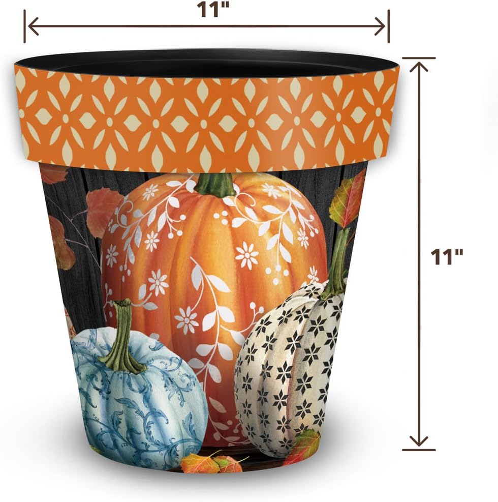 Briarwood Lane Elegant Pumpkins Medium Planter