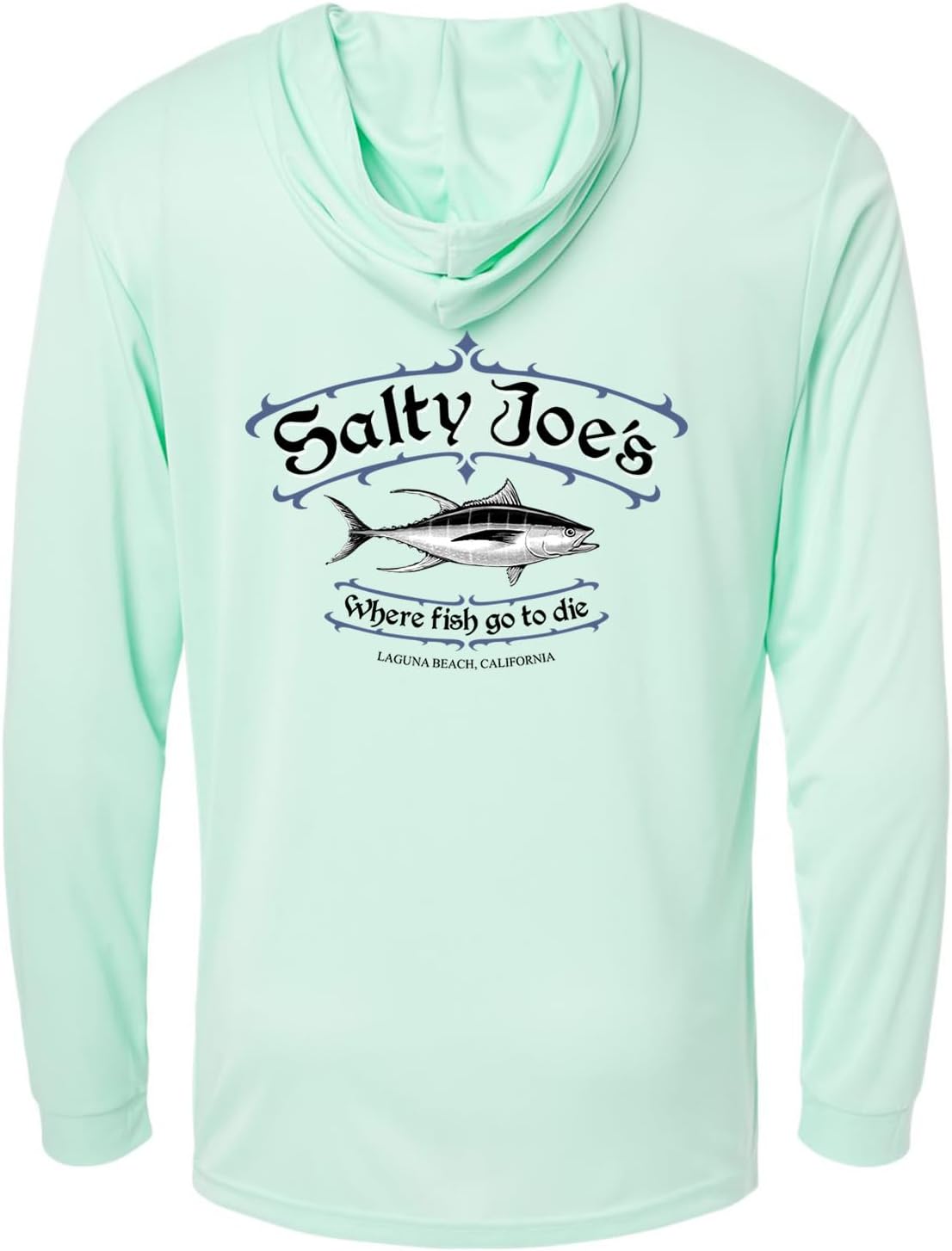 SALTY JOES Men's Moisture Wicking UPF 50+ Graphic Logo Hooded Tee Collection