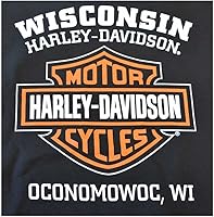 Vista 2 de Harley-Davidson Sudadera con Capucha Orange Bar & Shield Navy para Hombre 30291742, Negro, XL